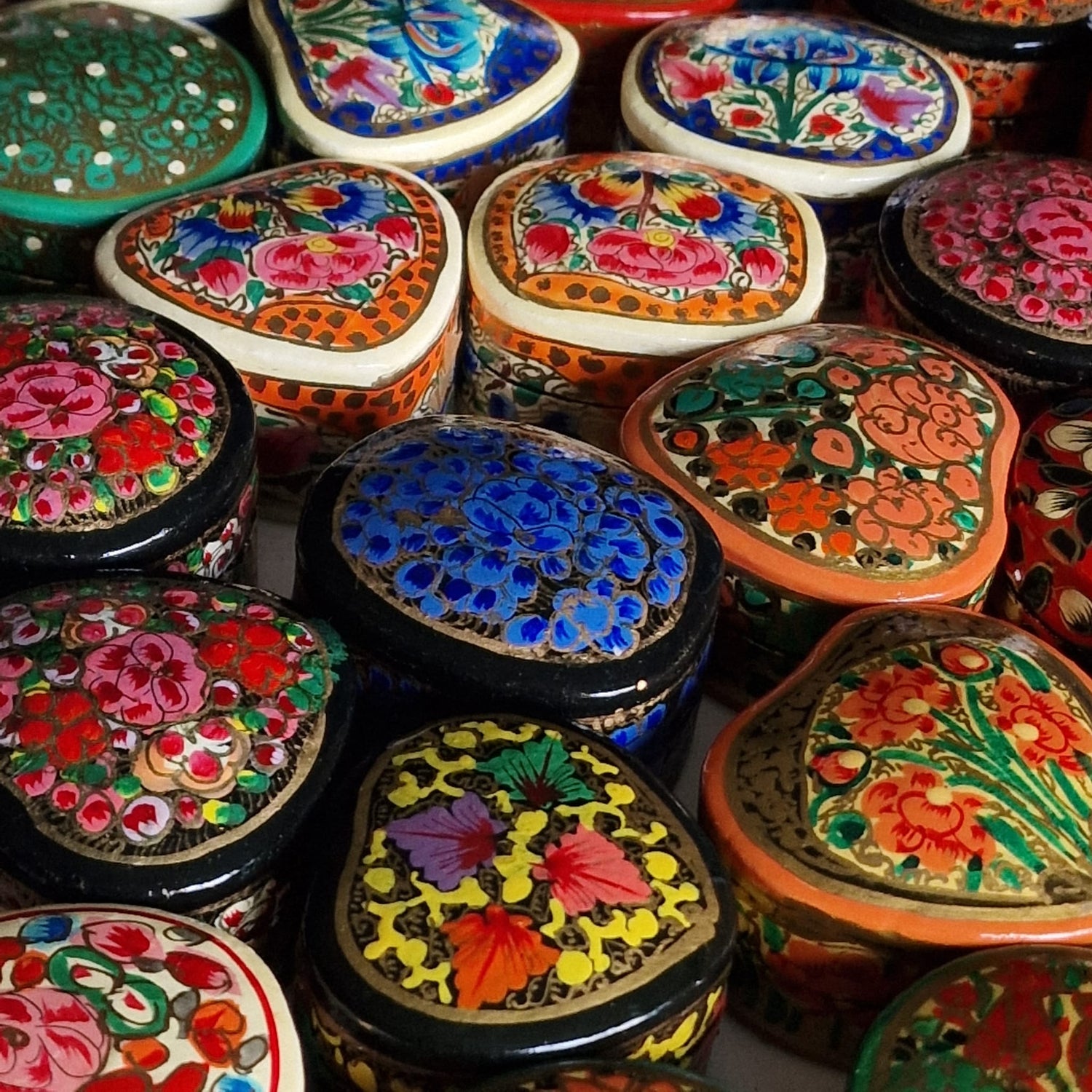 Kashmiri Hand Painted Paper Mache Box