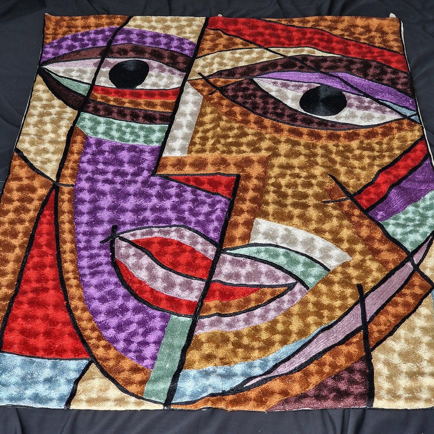 Handmade Chain Stitch Rug Picasso Tapestry Wall hanging