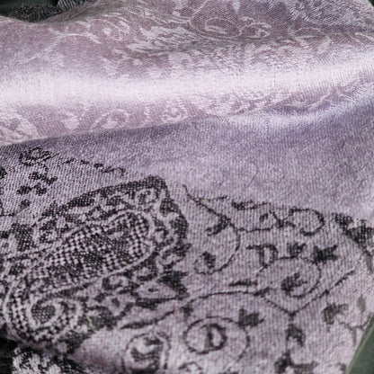 Luxurious Pashmina Stole With Exclusive Self Paisley Weave - Mauve