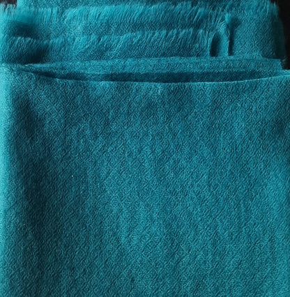 100% Pure Handmade Teal Blue Cashmere Pashmina Stole - The Perfect Gift