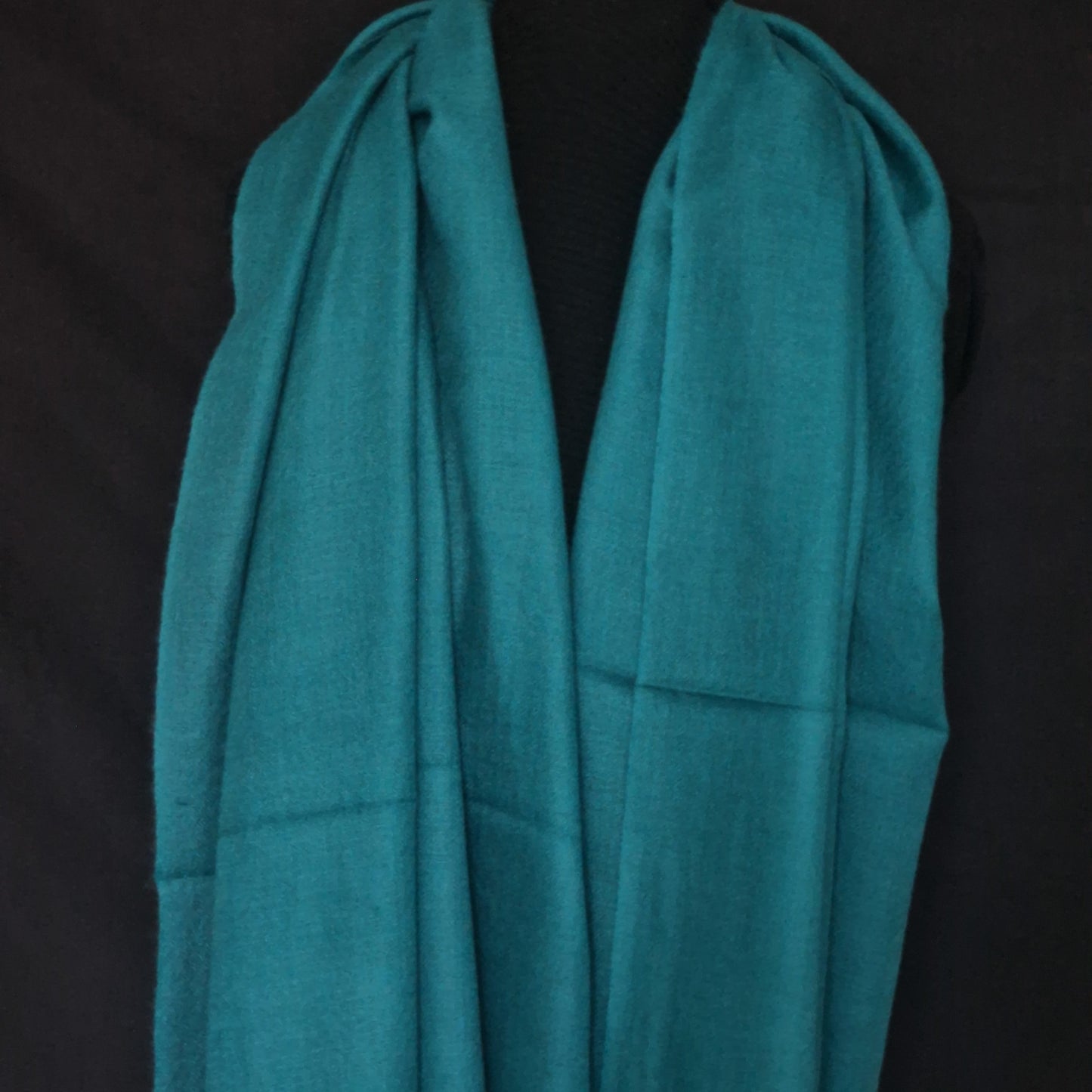 100% Pure Handmade Teal Blue Cashmere Pashmina Stole - The Perfect Gift