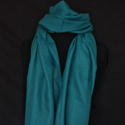 100% Pure Handmade Teal Blue Cashmere Pashmina Stole - The Perfect Gift