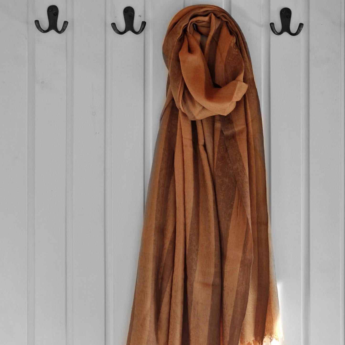 Luxury Soft Kashmir Pashmina Cashmere Stole - Maple - Baga Ethnik Living