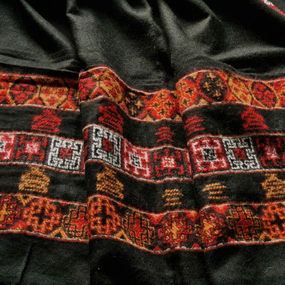 Tibet Boho style Shawl - Black