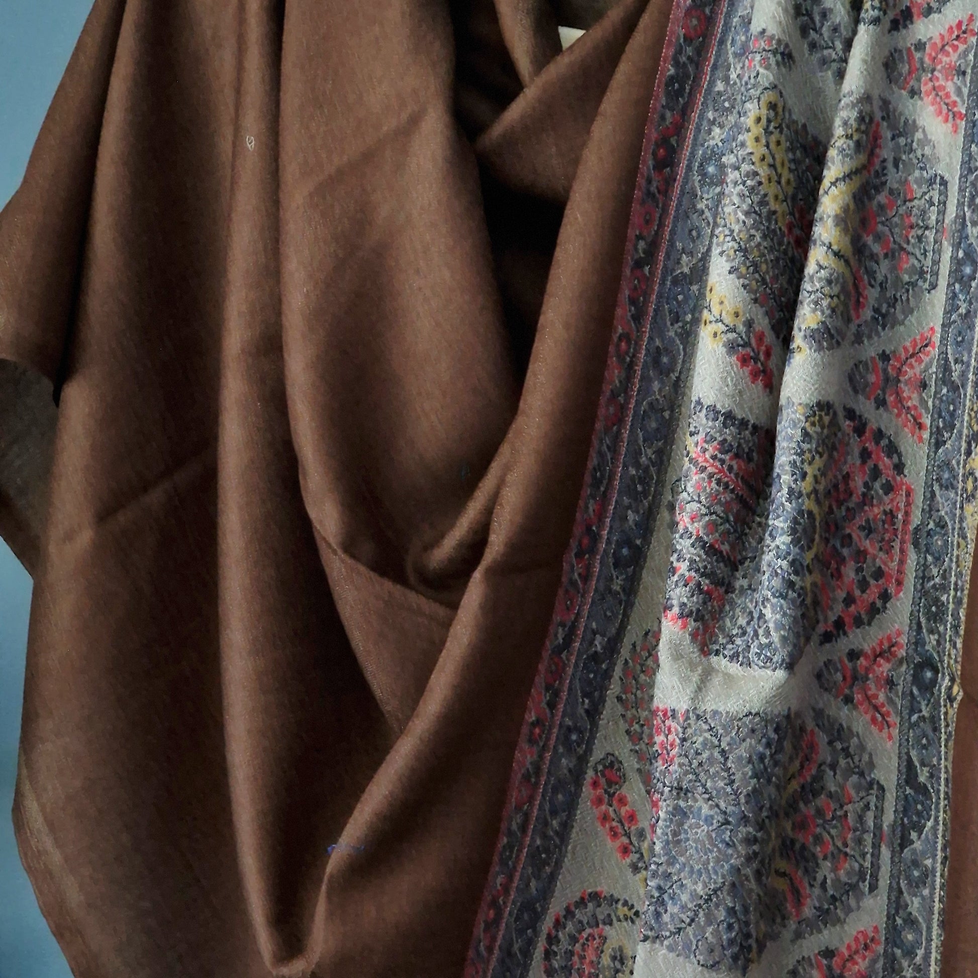 The Ultimate Choice in Luxury Soft Kashmir Pashmina Stoles- Umber - Baga Ethnik Living