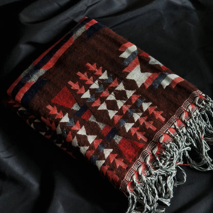 Radiant Tibet Shawl Blanket Brown